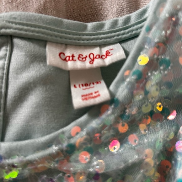 Cat & Jack Glittery Sequin Dresses - Peach and Multicolor - Picture 3 of 10